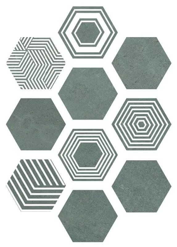 Керамогранит Pier17 Hexa Turquoise 23,2x26,7