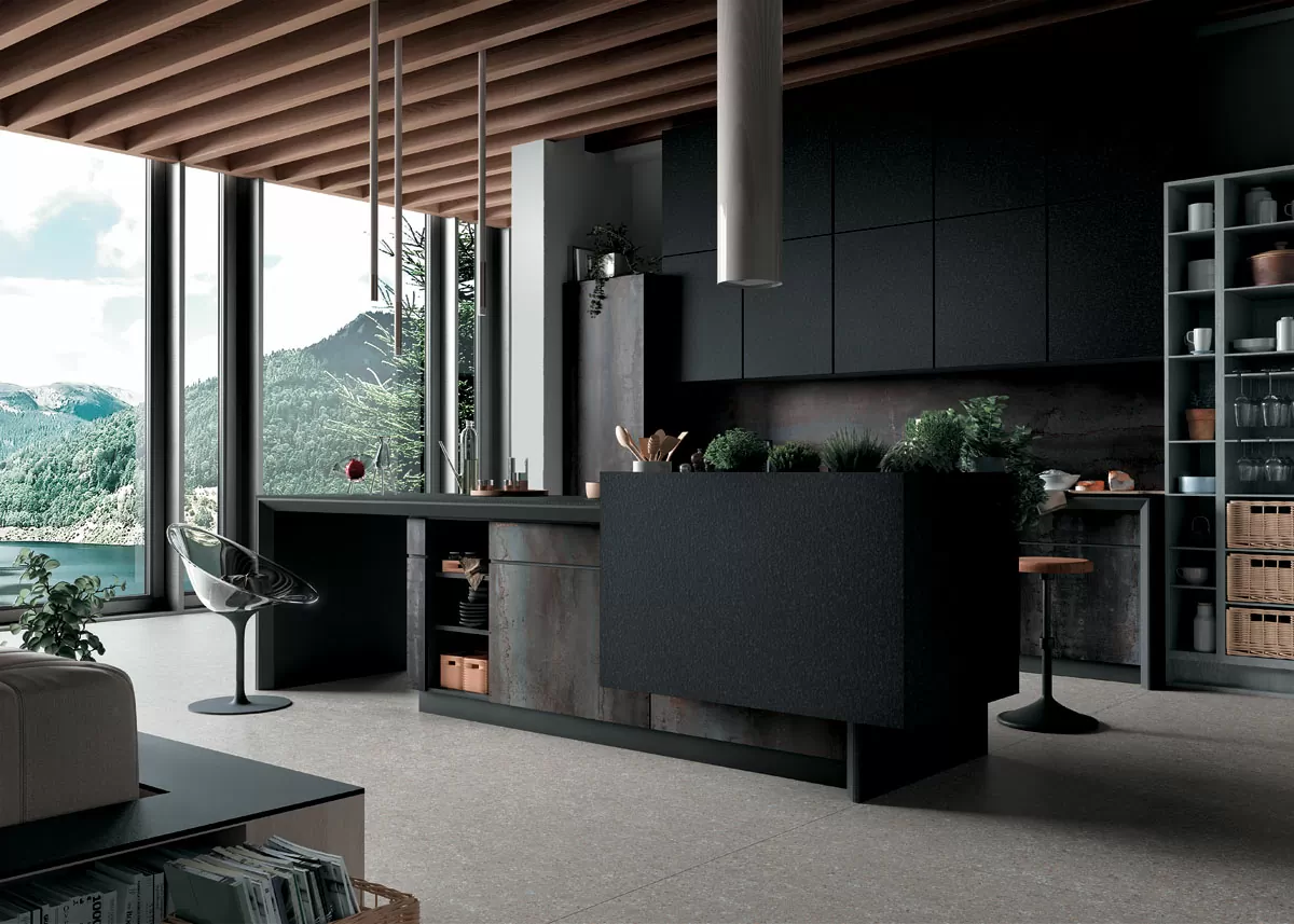 Керамогранит SE05 Nero Granite Bocciardata 12mm 162х324