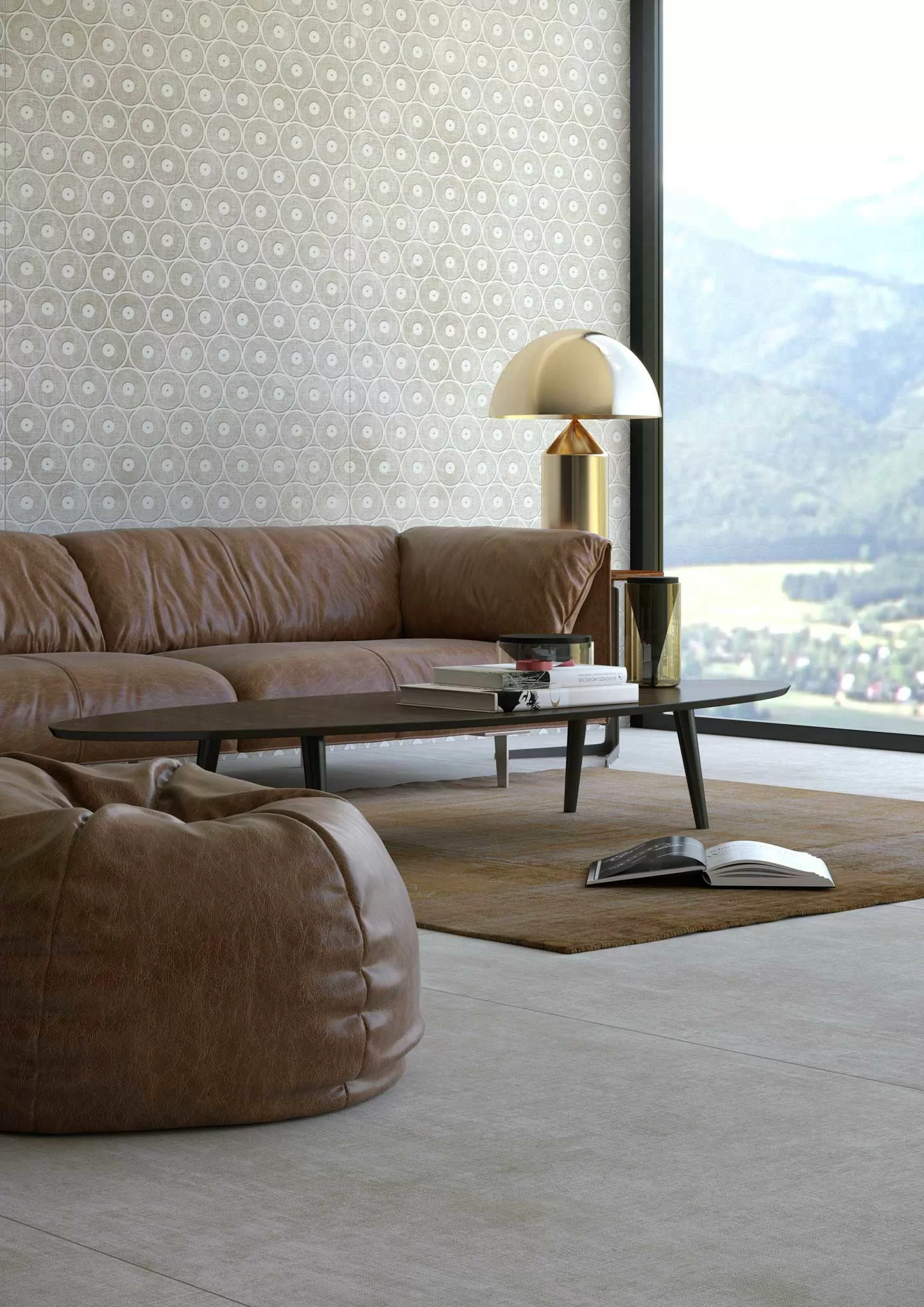 Керамогранит 752612 Tesori Decoro Monile Grigio Semp. 6mm 120x240