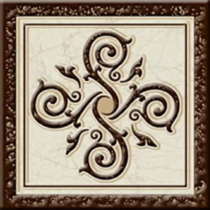 Керамогранит Гётеборг (коричневый) Вставка 6х6