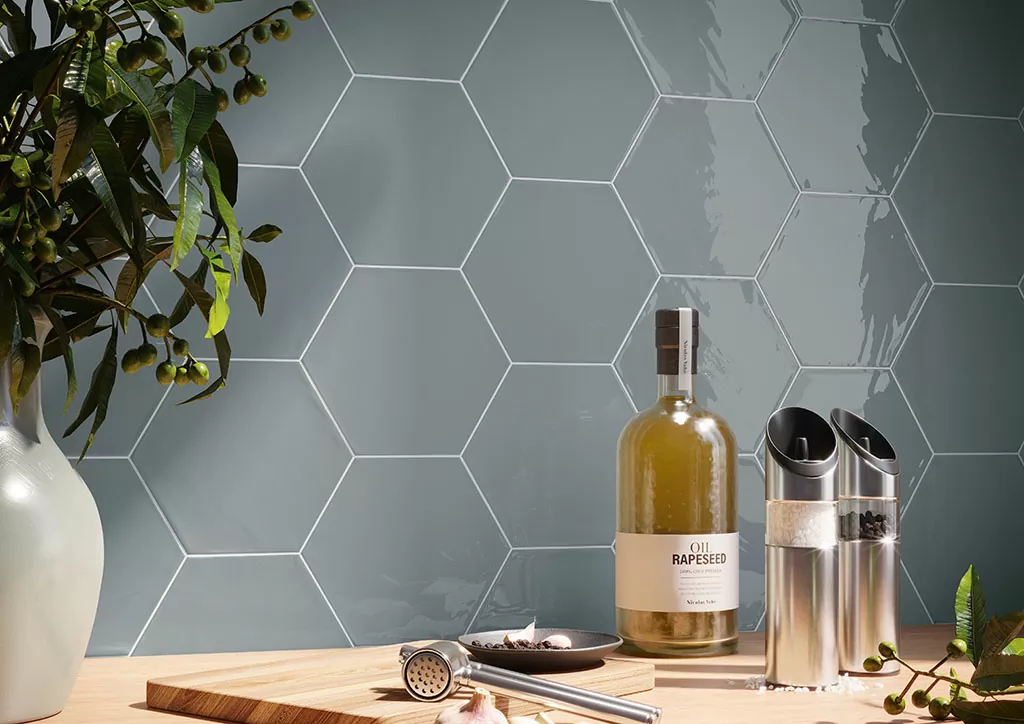 Плитка Kane Hexagon Sky 16x18