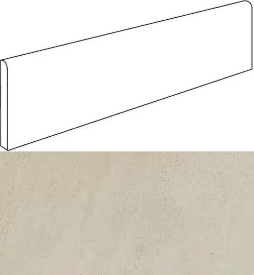 Керамогранит 610130002162 Wise Ice Mist Battiscopa 7.2x60