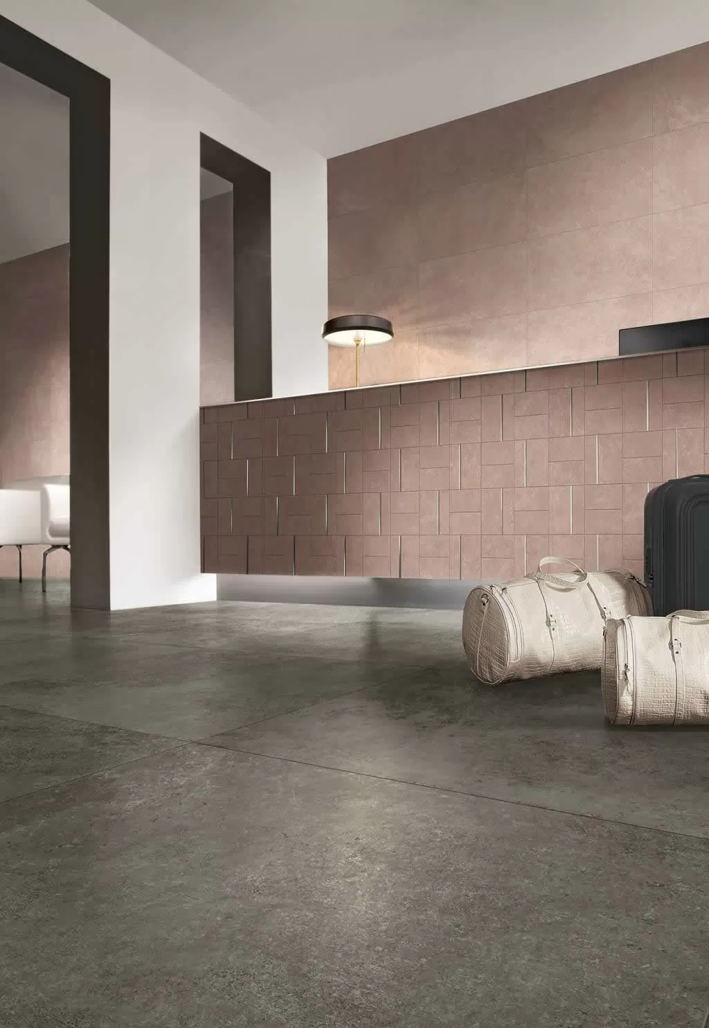 Керамогранит 620090000793 Drift White Griglia Angolo Sx 20x60