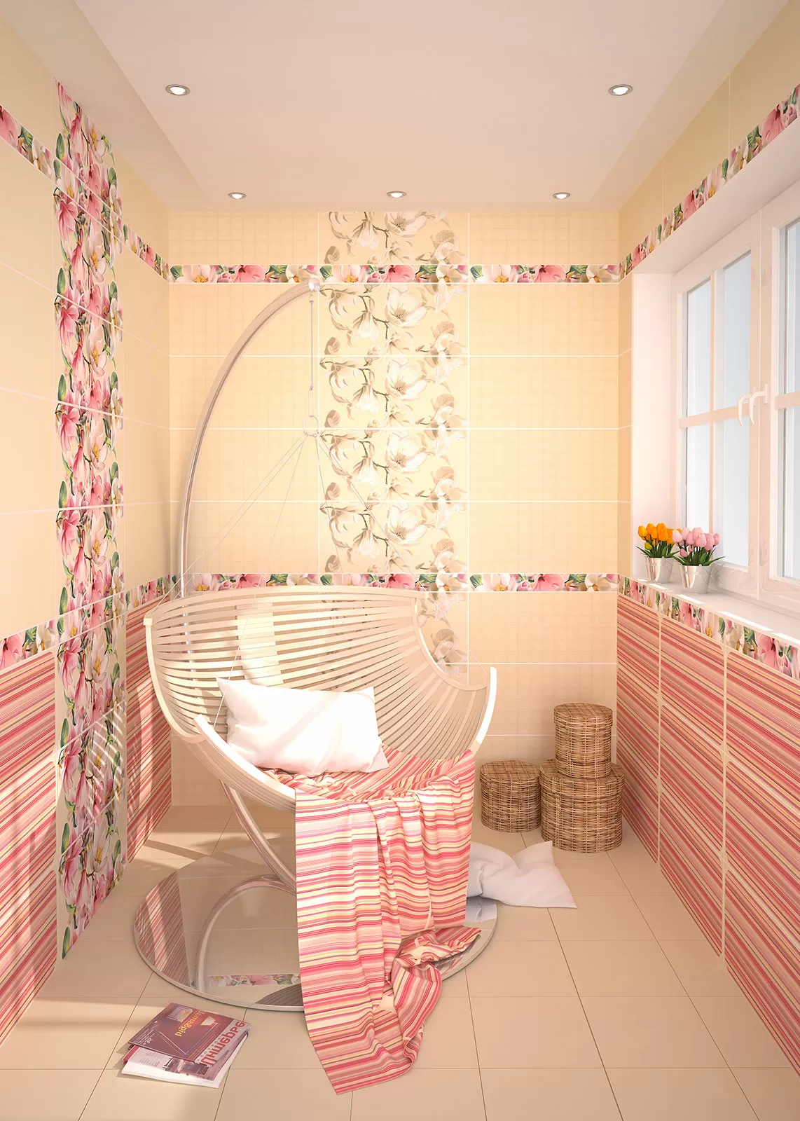 Плитка Border Boho Magnolia 63x7,5