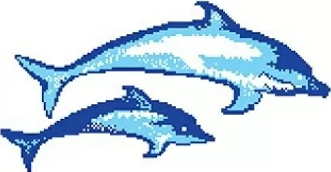 Мозаика Y745-2 Porcelain Mosaic Design Dolphin-12 5x5 (510x270)