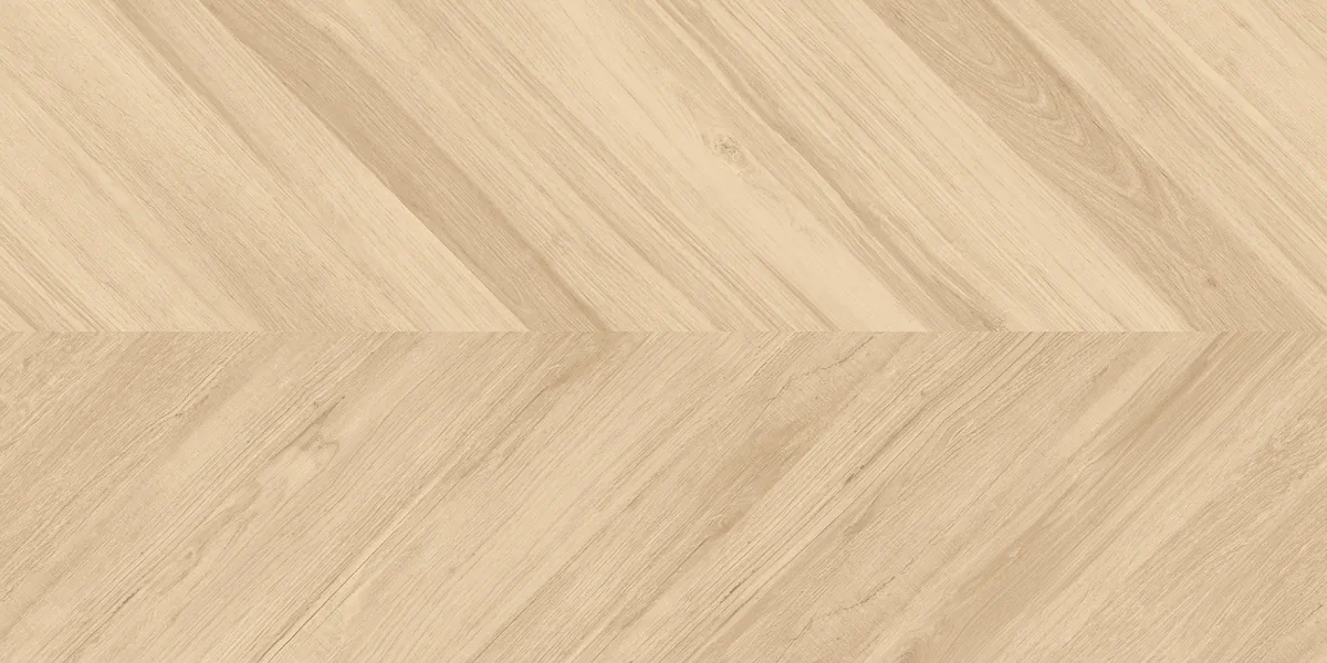 Керамогранит Wood Royal Almond Chevron бежевый матовый карвинг 60х120