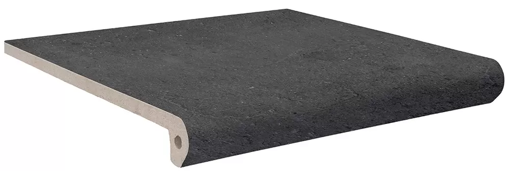 Клинкерная плитка Ступень фронтальная Portland ML С-3 Black 33x33