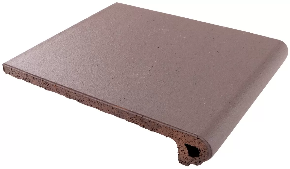 Клинкерная плитка Natura 017 Brown ступень флорентийская R11 244x330x18