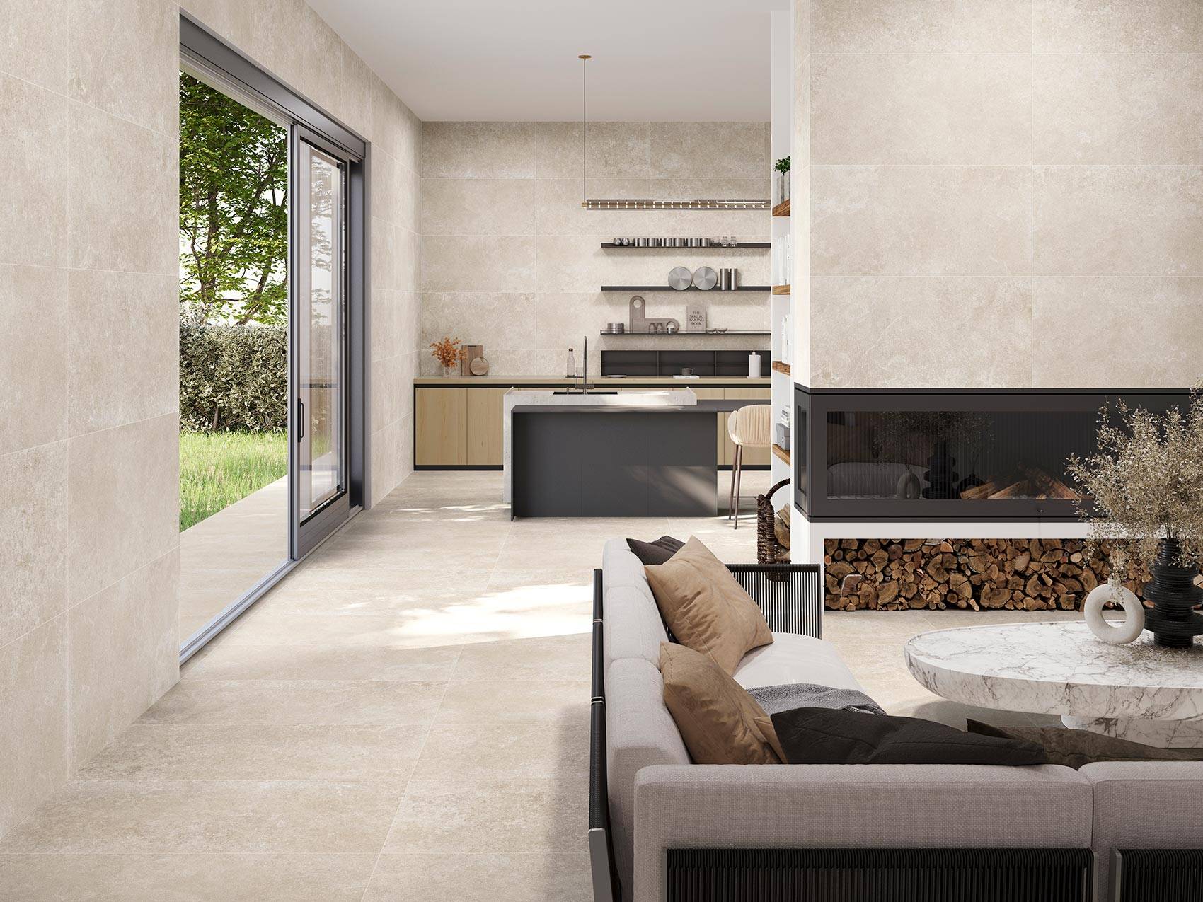Керамогранит 231879 Bella Stone Greige Decor 59.5х119.2