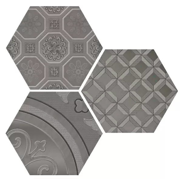 Плитка decor VODEVIL GREY 3шт/Комплект 17.5*17.5