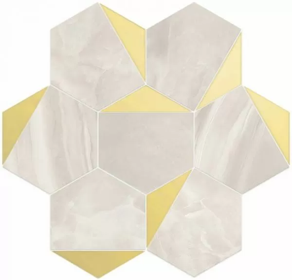 Мозаика 6001117 NOLITA ESAGONA TRIANGOLI ORO LUSSO 30x28