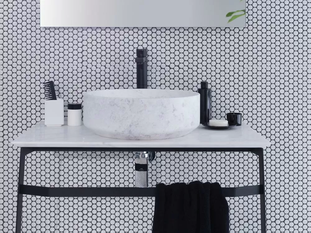Мозаика L241713451 Air Hexagon Black Matt 27.2x30,4