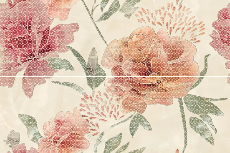 Плитка Rose Atica Панно (из 2-х плиток) 50x75