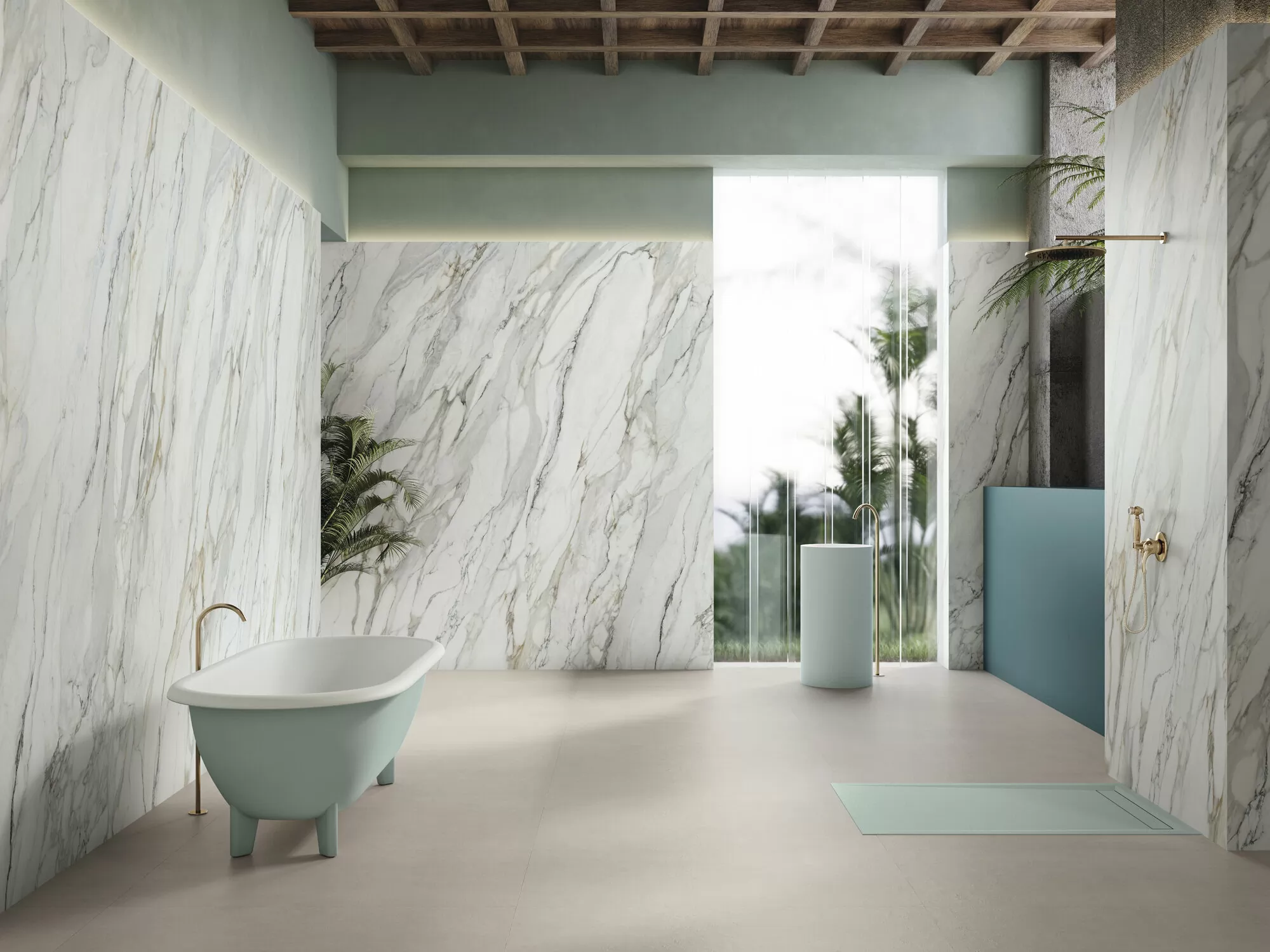 Керамогранит A041145 Arabescato Clover Green Matt Rect 60x120