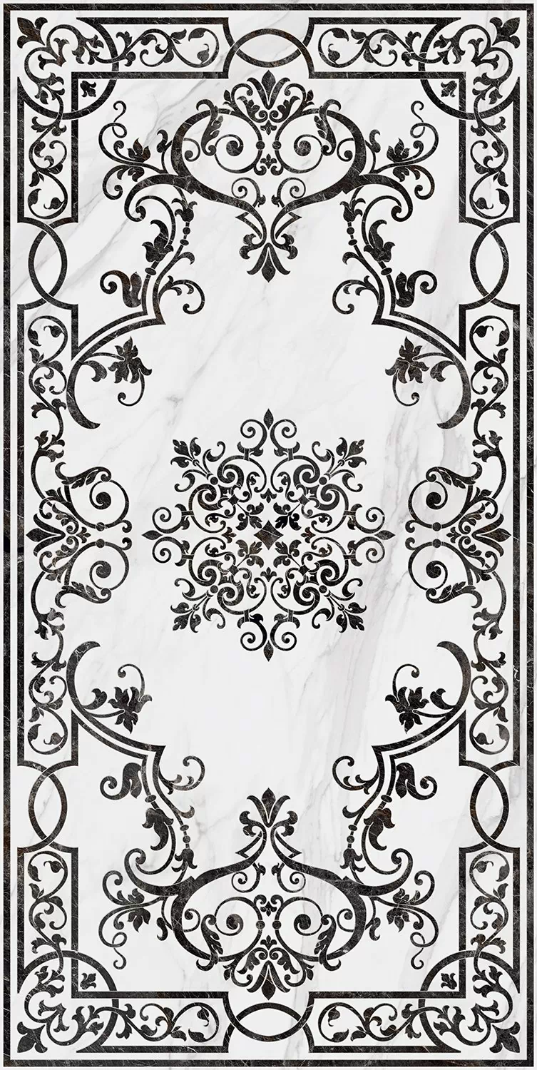 Керамогранит SG591722R Монте Тиберио белый декорированный лаппатированный обрезной 119,5x238,5x0,9