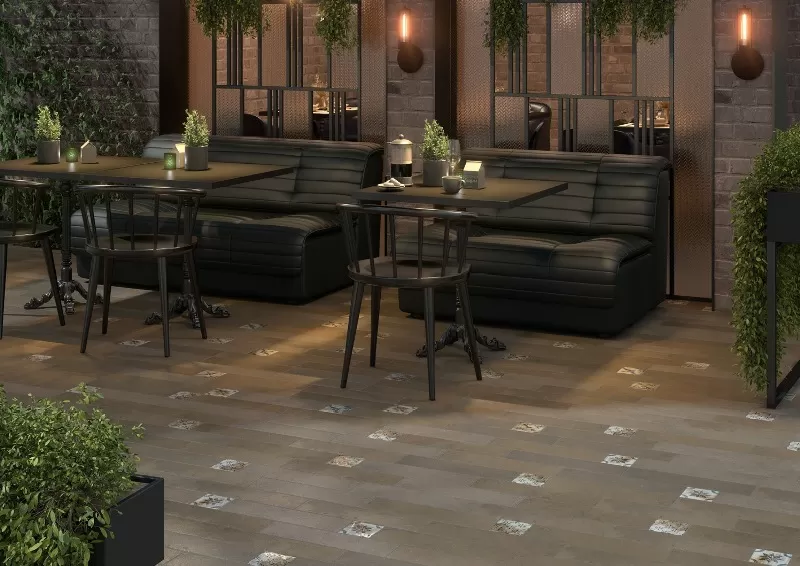 Керамогранит SG403800N Довиль коричневый тёмный матовый 9.9x40.2