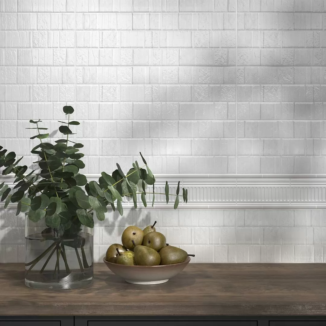 Плитка 60170 Бьянка белый глянцевый антик 20x60x0.9