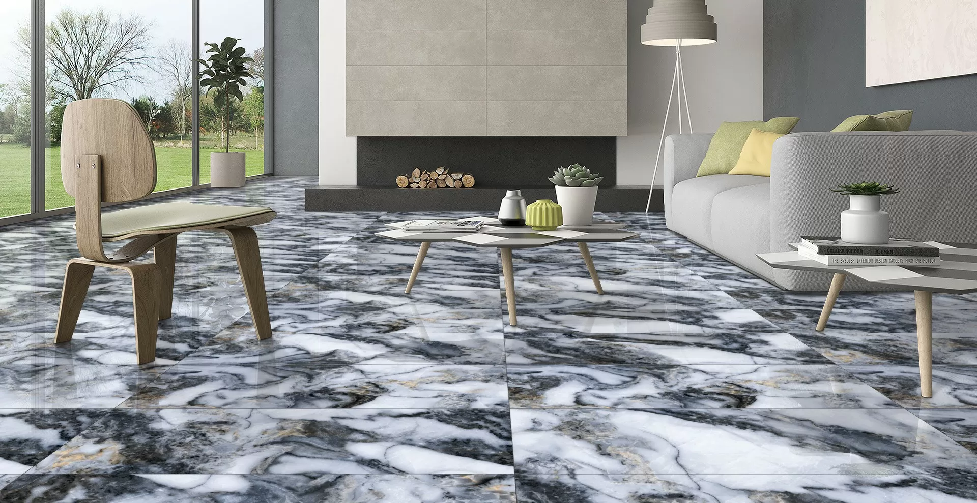 Керамогранит Nordic Blue Hi-Glossy 60х120