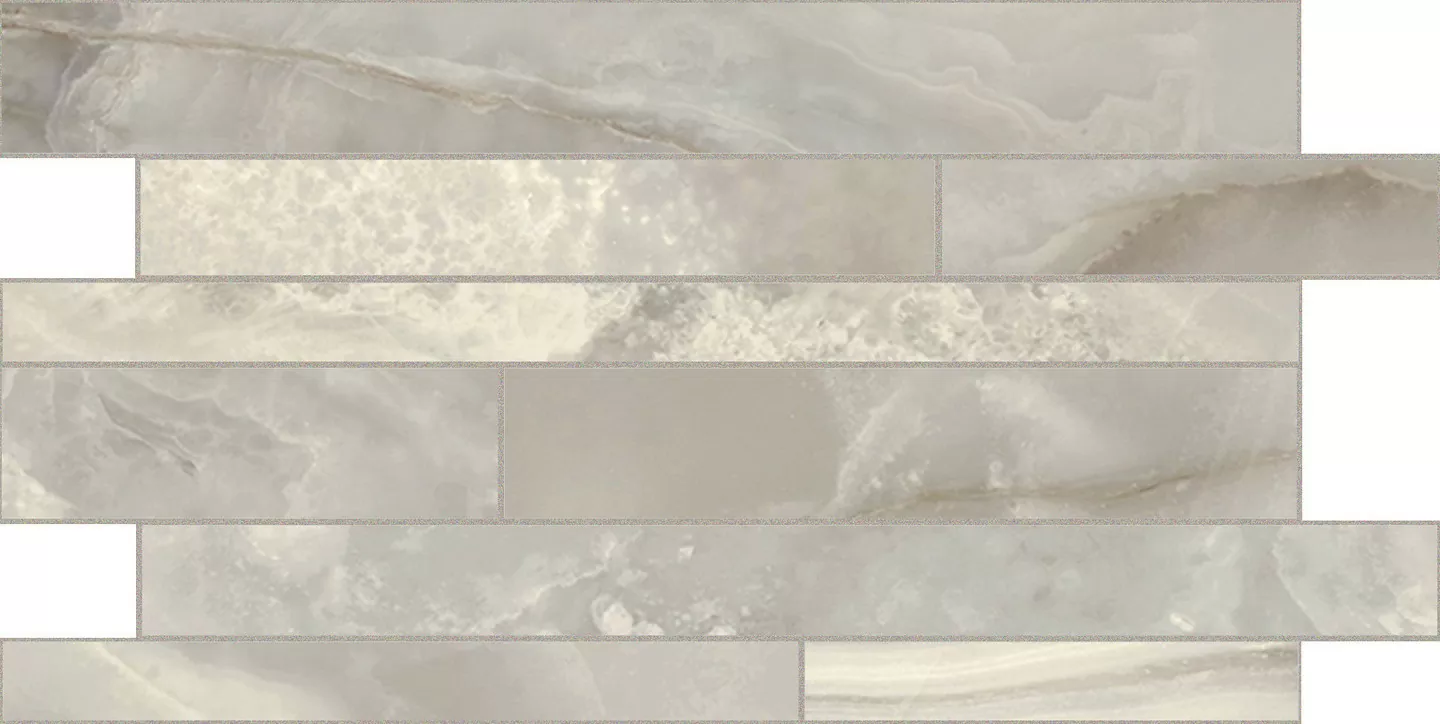 Мозаика 767676 Onyx&More Silver Onyx Satin Modulo Listello SF 30x60