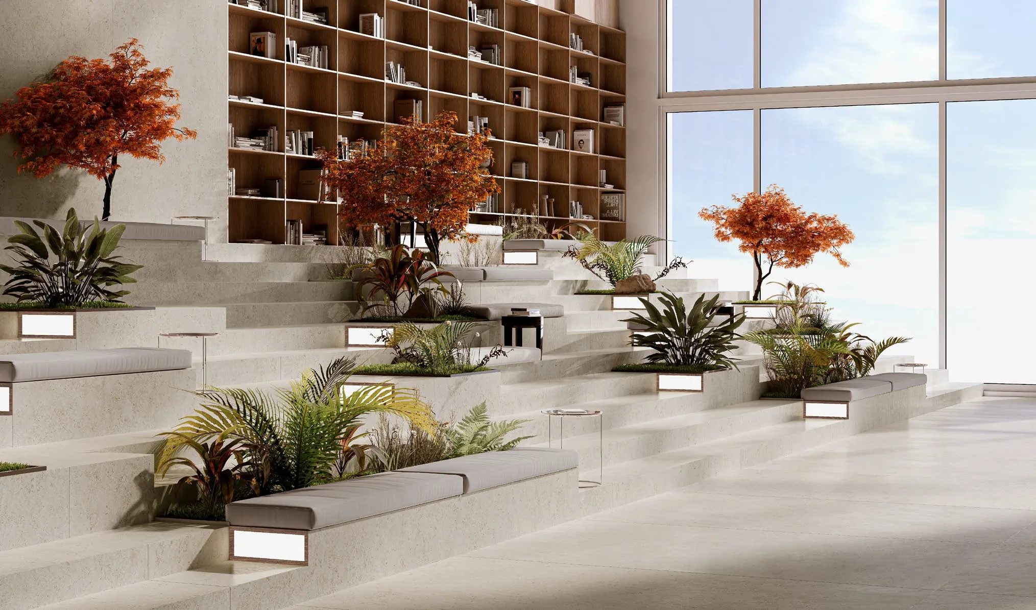 Керамогранит SG074902R Нестос серый светлый лаппатированный обрезной 119,5x320x1,1