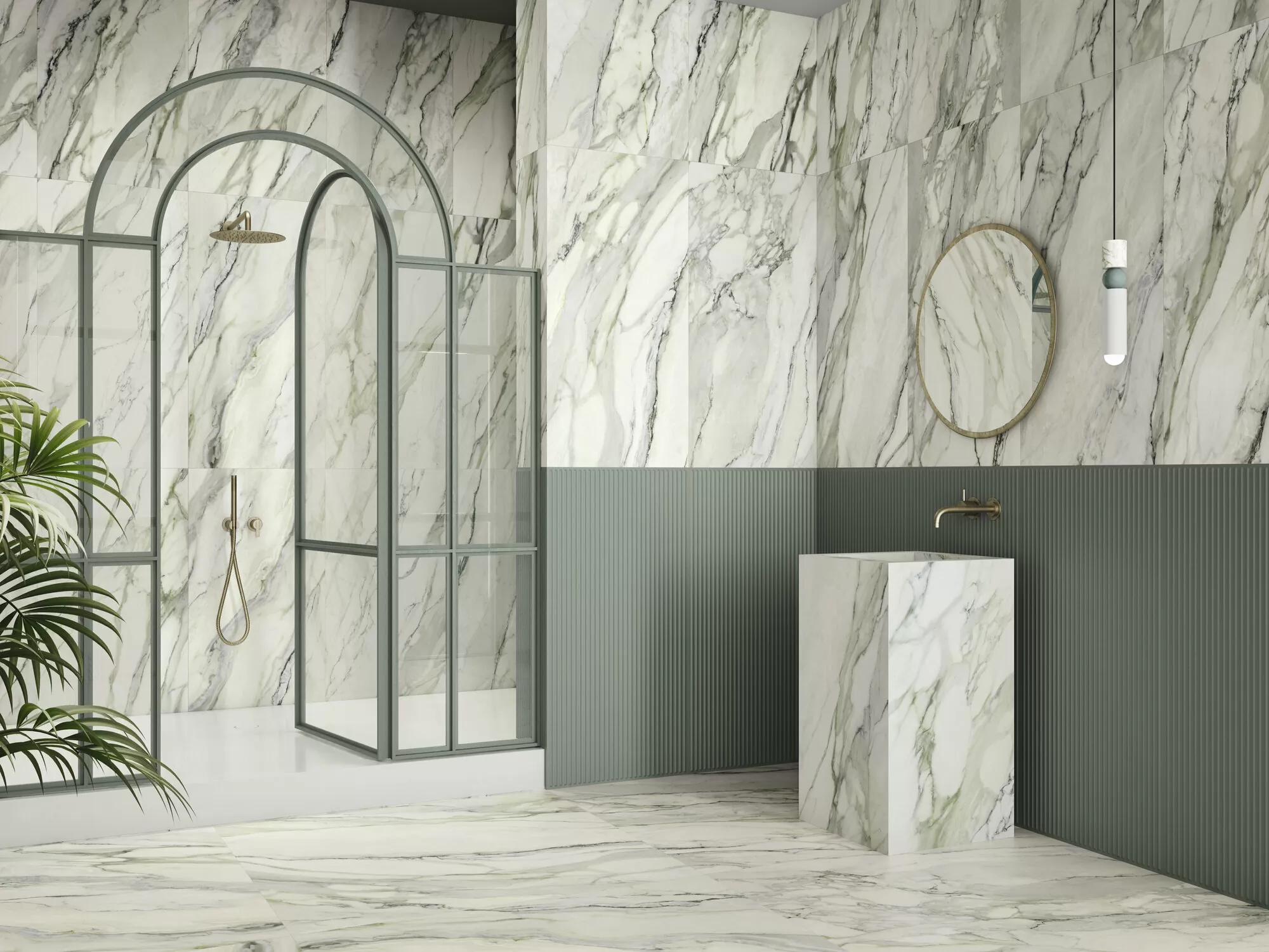 Керамогранит A041145 Arabescato Clover Green Matt Rect 60x120