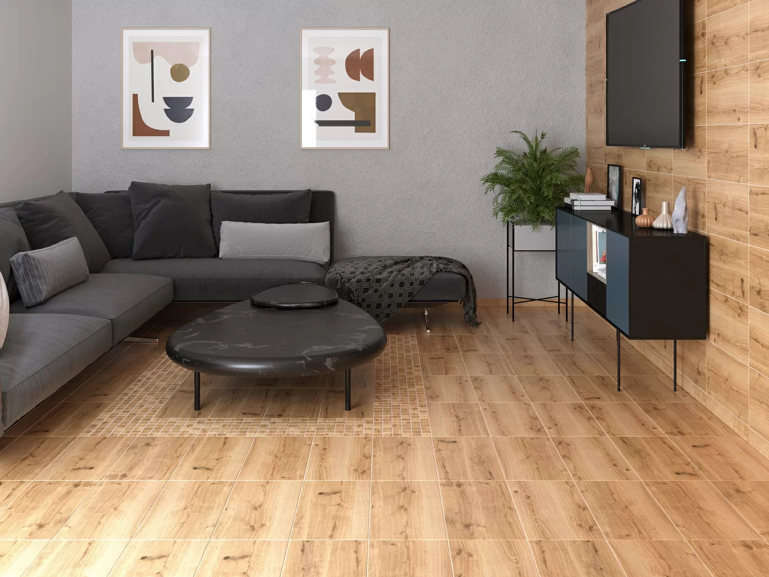 Керамогранит WS5A116 Плинтус Woodhouse коричневый 7x59,8