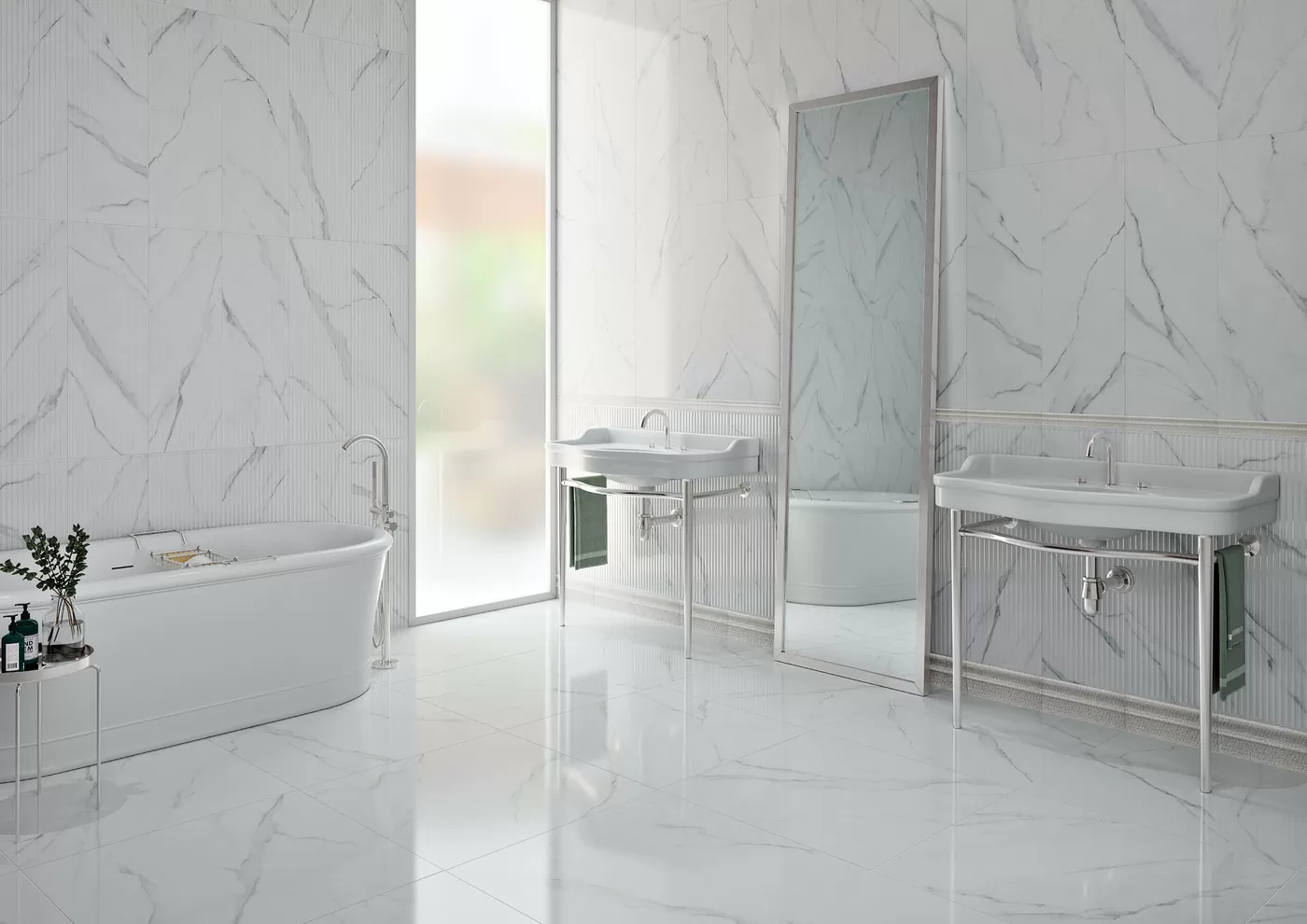 Плитка KR56C040 Marbleous Concept Silk White 40х120