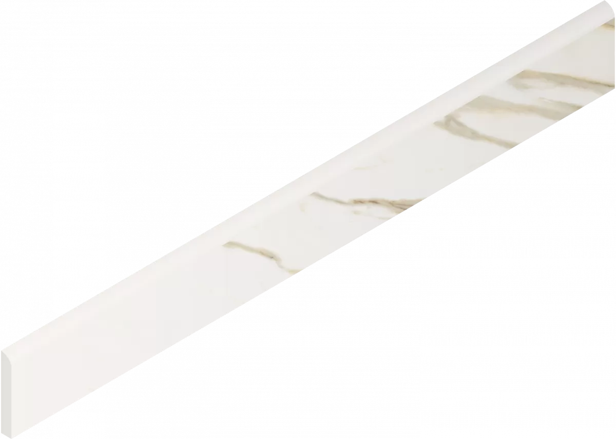 Керамогранит 610130007450 Stellaris Calacatta Gold Battiscopa Nat 7.2x60