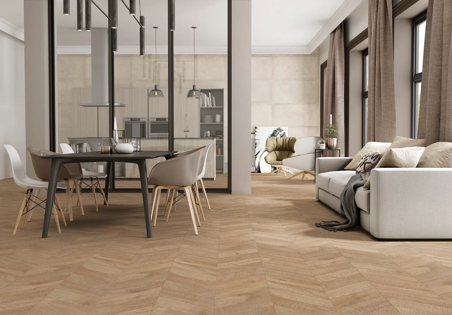 Керамогранит Artwood Ribbon Black R11 120x60