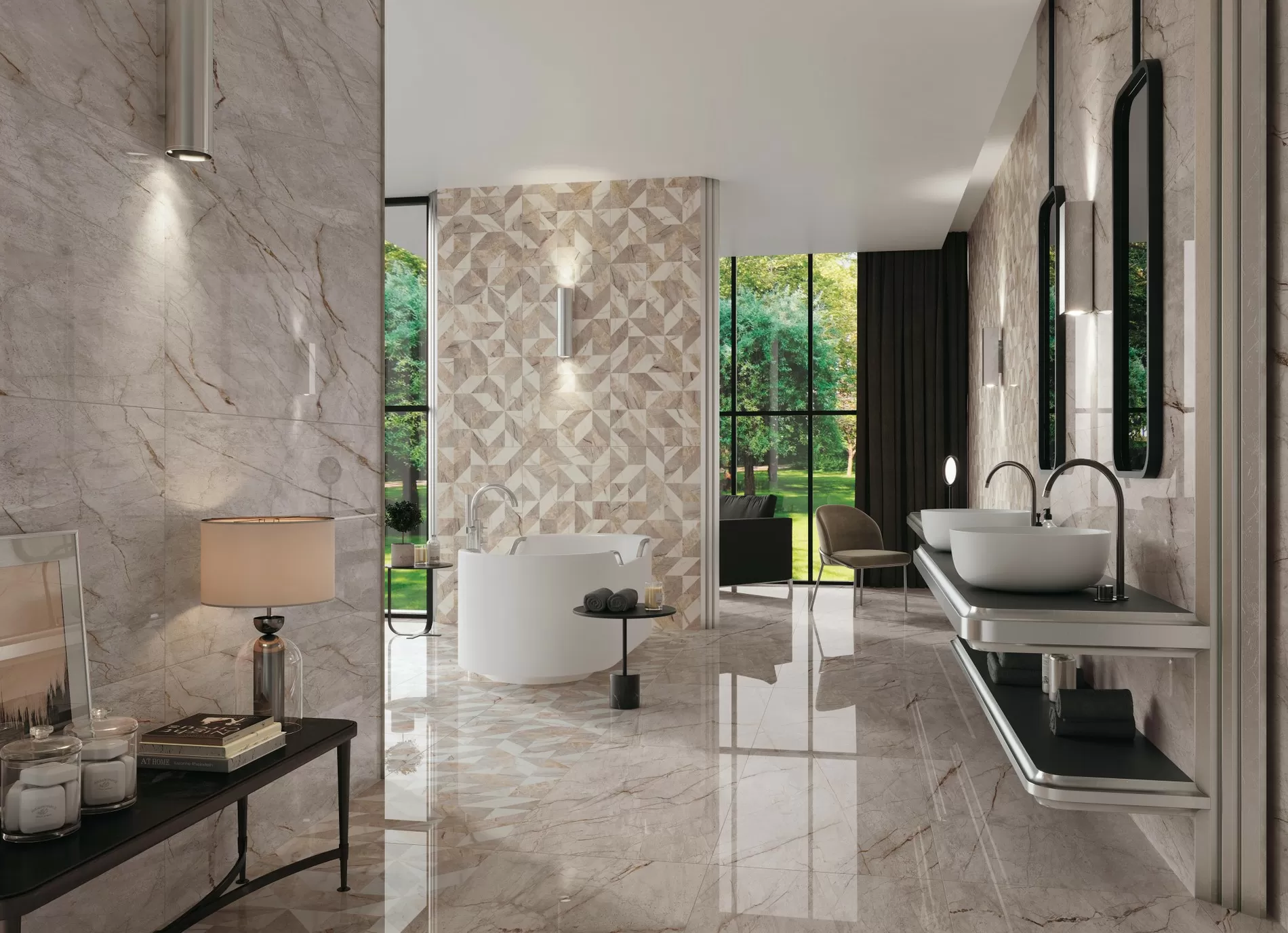 Керамогранит 610015000626 Empire Calacatta Black Lapp 60x60