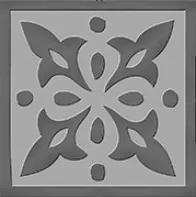 Керамогранит 600090000324 Вставка Charme Evo Tozzetto Lady SILVER 7,2x7,2