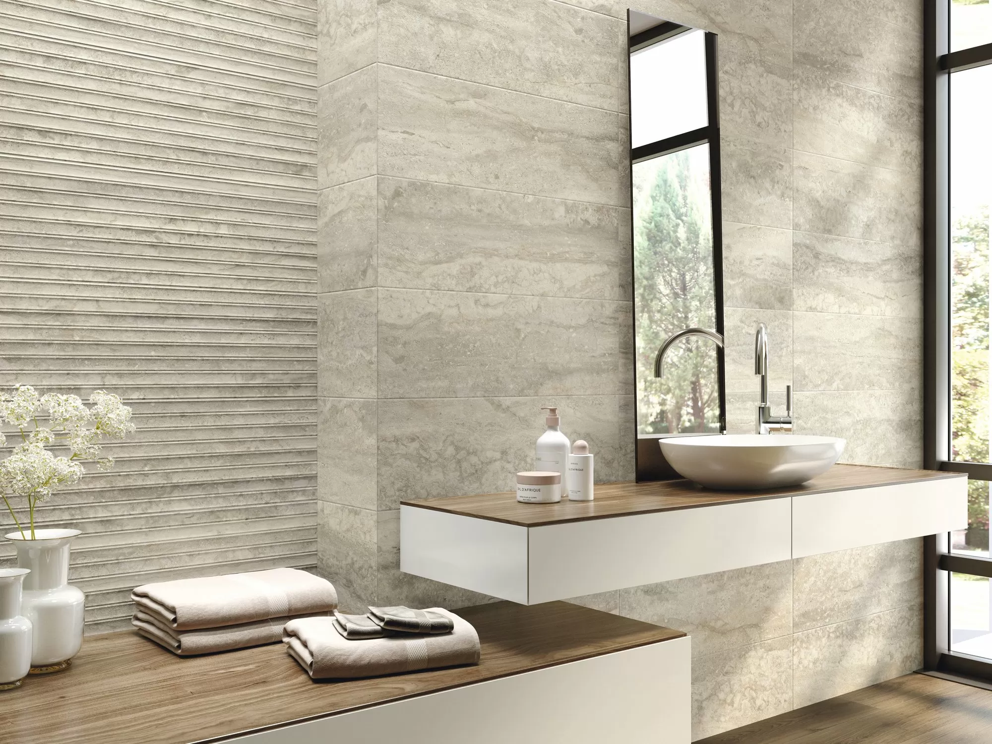 Плитка A036493 Moldura Travertino Matt Brescia 5x25