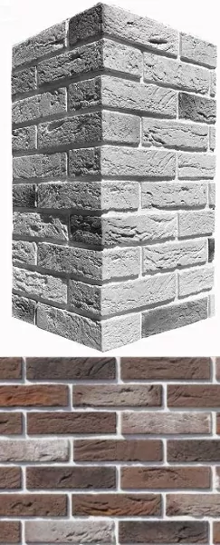 Искусственный камень 389-65 Дерри брик Design угол 18,5х8,5x4,8