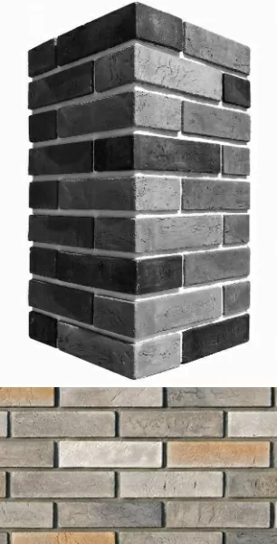 Искусственный камень 350-85 Терамо брик угол 9x20,5x5.5