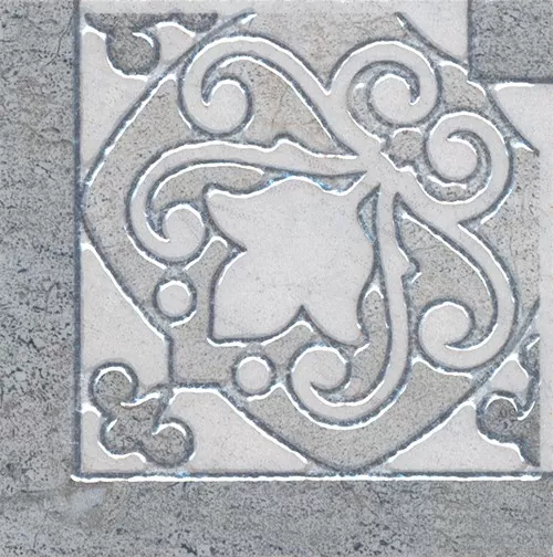 Керамогранит HGD/B39/TU0031L Вставка Монтаньоне серый лаппатированный 9,7х9,7х9