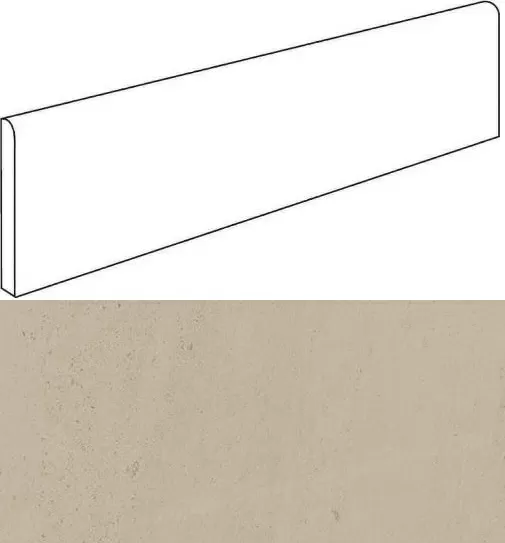 Керамогранит 610130002158 Wise Sand Battiscopa Lap 7.2x60