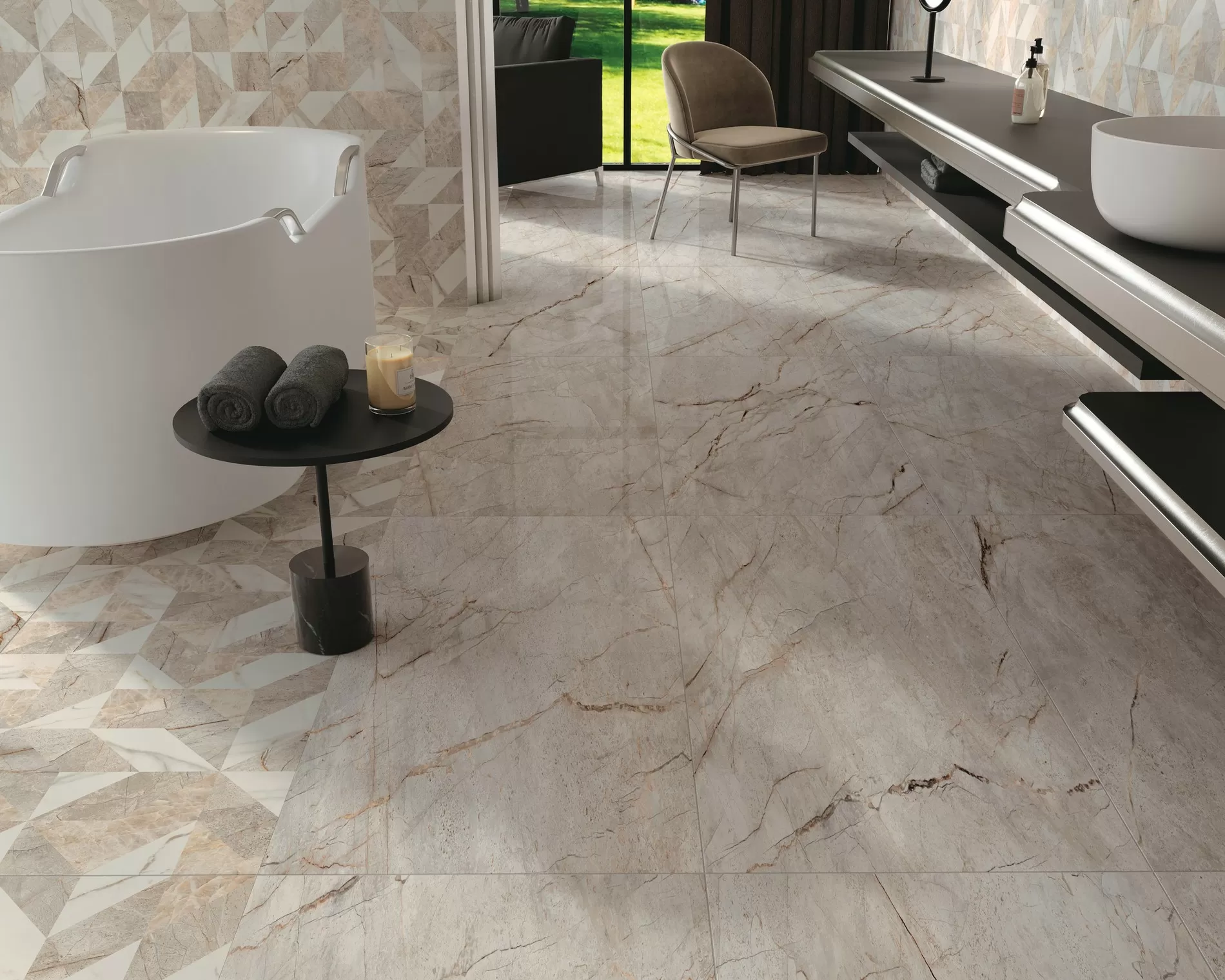 Керамогранит 610015000626 Empire Calacatta Black Lapp 60x60