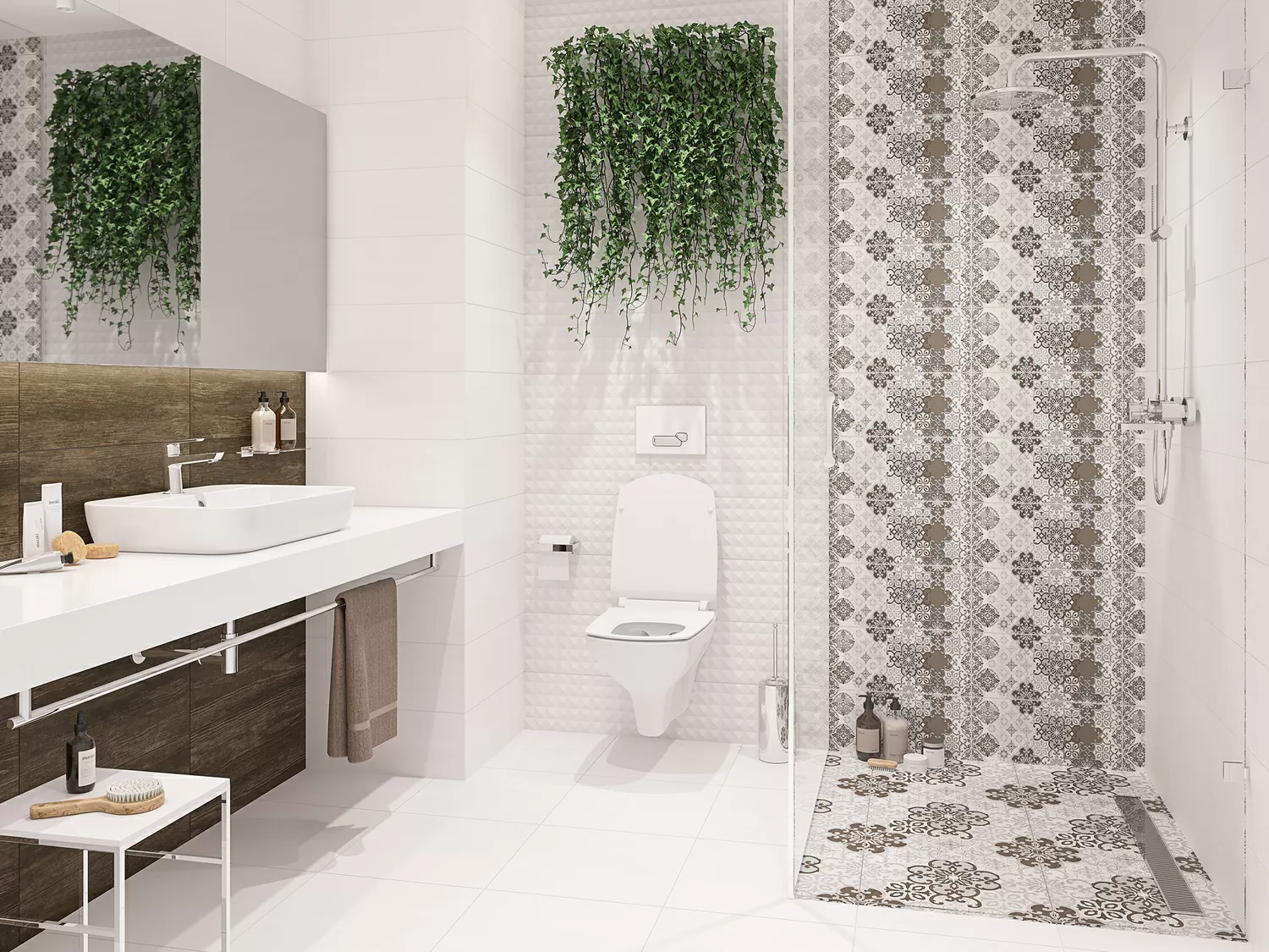 Керамогранит C-FF4M052D Finwood белый 18.5x59.8