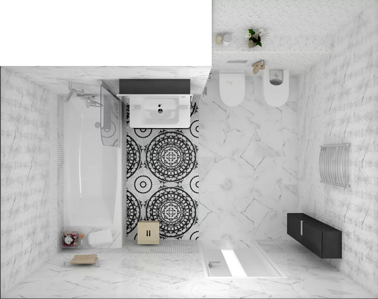 Керамогранит A16006 Oriental многоцветный 42x42