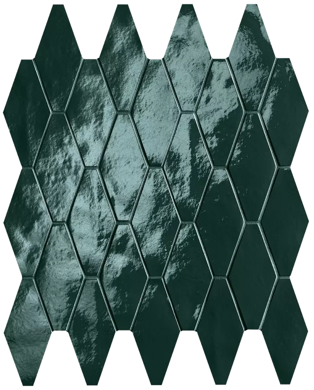 Мозаика fRXD Glim Petrolio Rombi Mosaico Brillante 31x35,5