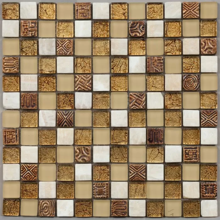 Мозаика DAO-18 стекло + камень 2.3х2.3 30х30