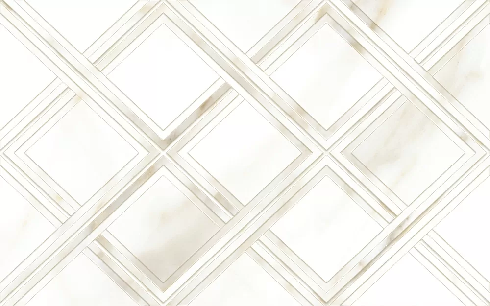 Плитка 10100001120 Calacatta Gold Белый ромбы 40*25
