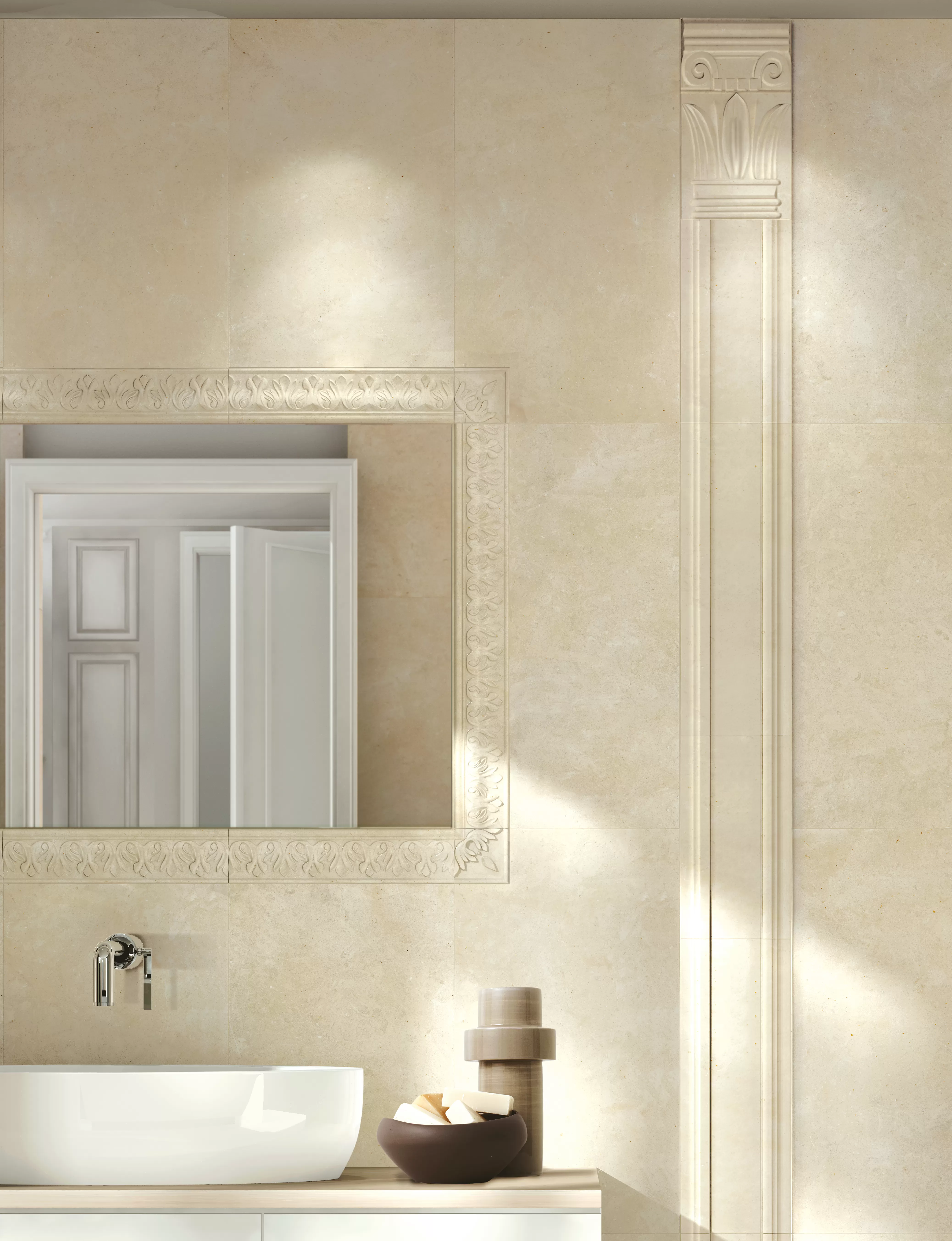 Керамогранит MLLL Pietra Di Noto Fascia Beige 14.5x45