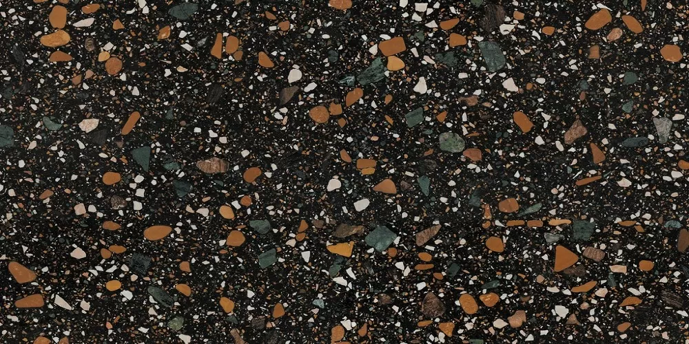 Керамогранит ENIND3214MT80160 Terrazzo Black Matt 800x1600x9