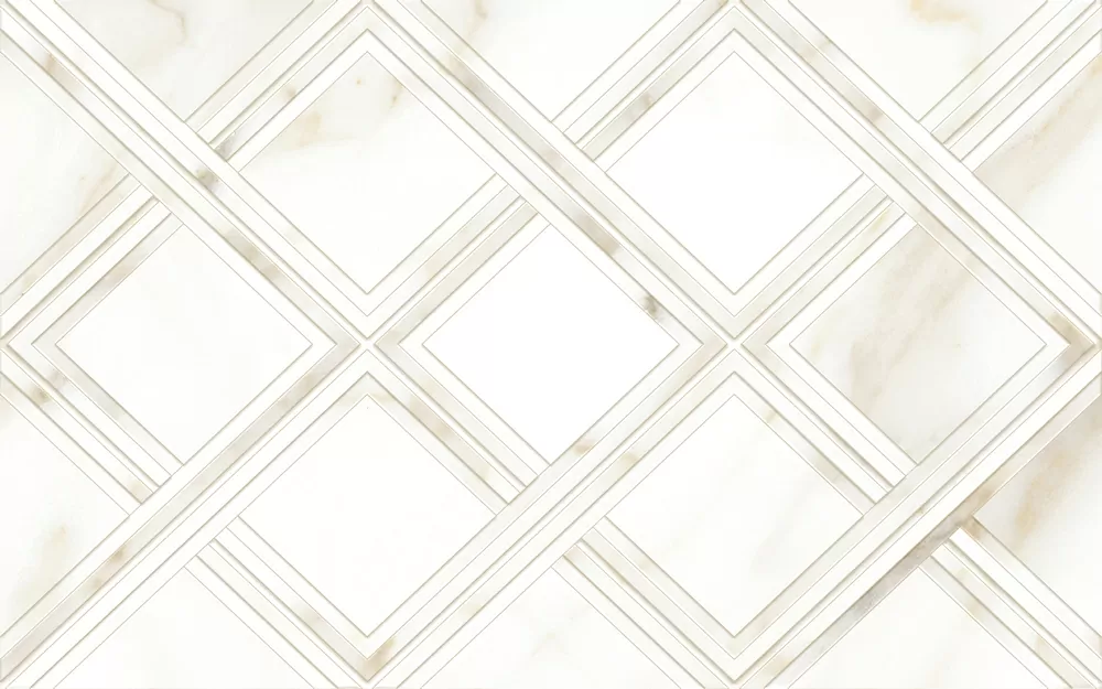 Плитка 10100001120 Calacatta Gold Белый ромбы 40*25