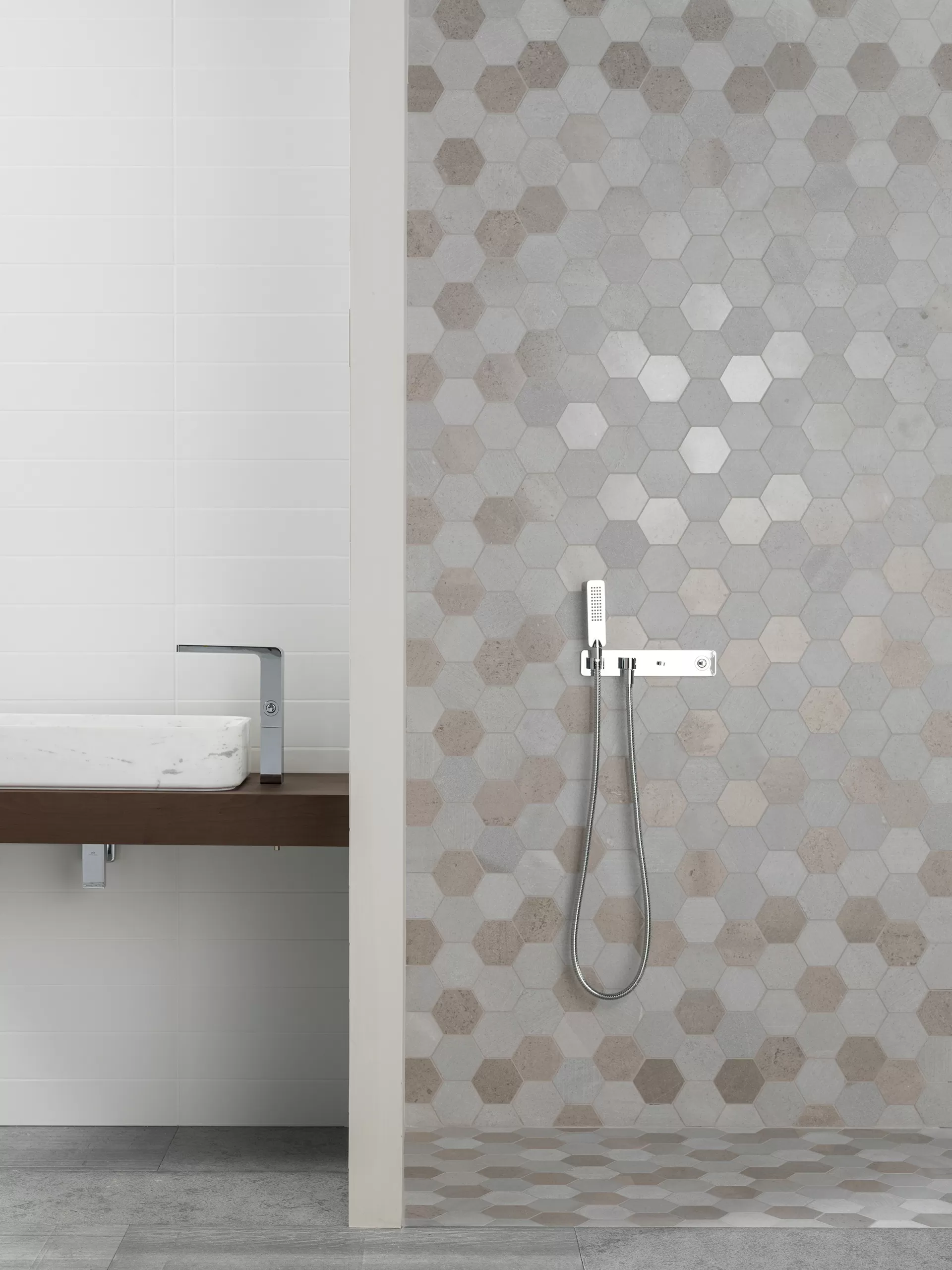 Керамогранит L241713831 Amsterdam 2D Hexagon Grey 19x19