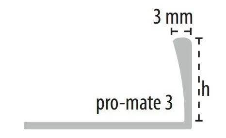Профили и пороги B71342752 Pro-Mate 3 Laton Cromado 3x12,5x3000