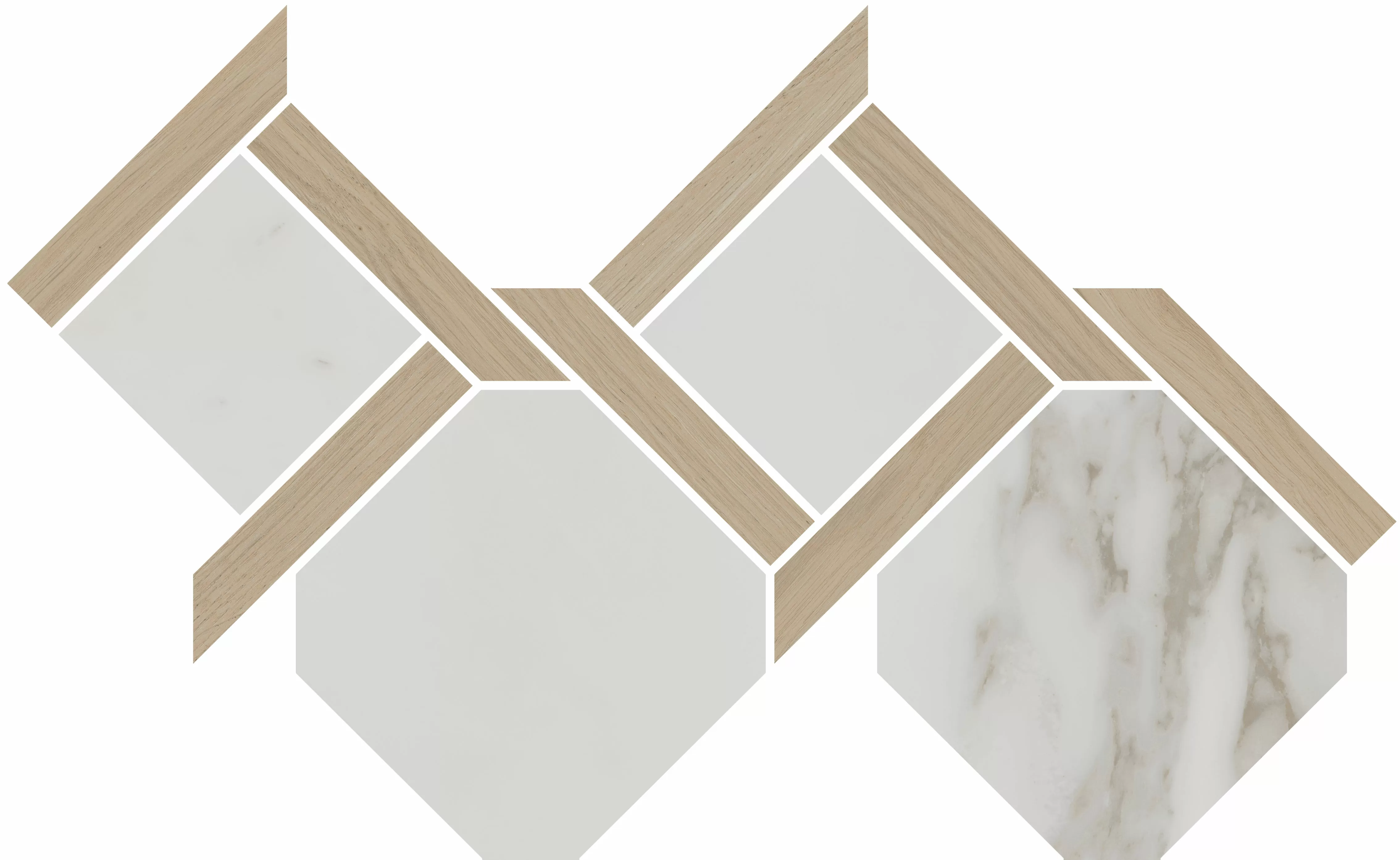 Керамогранит ID168 Декор Монте Тиберио наборный матовый 48x29,5x0,9