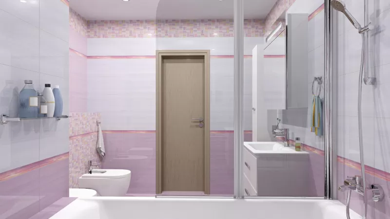 Плитка Бордюр Mono lilac 50x2
