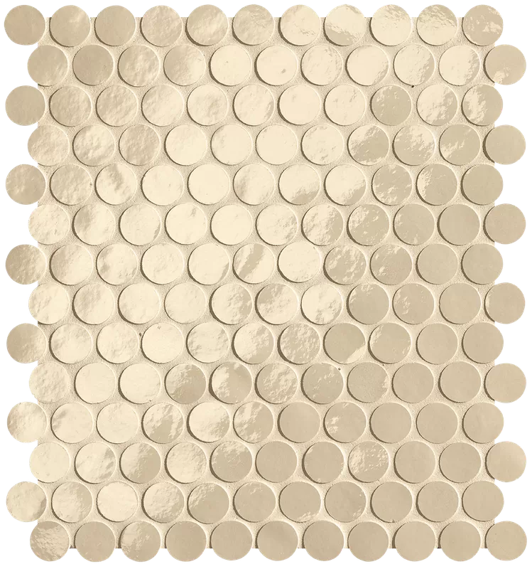 Мозаика fROG Glim Beige Round Mosaico Brillante 29,5x32,5